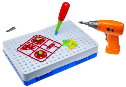 Puzzle Klocki w walizce + wkrętarka 151 el. Puzzle Klocki w walizce + wkrętarka 151 el.