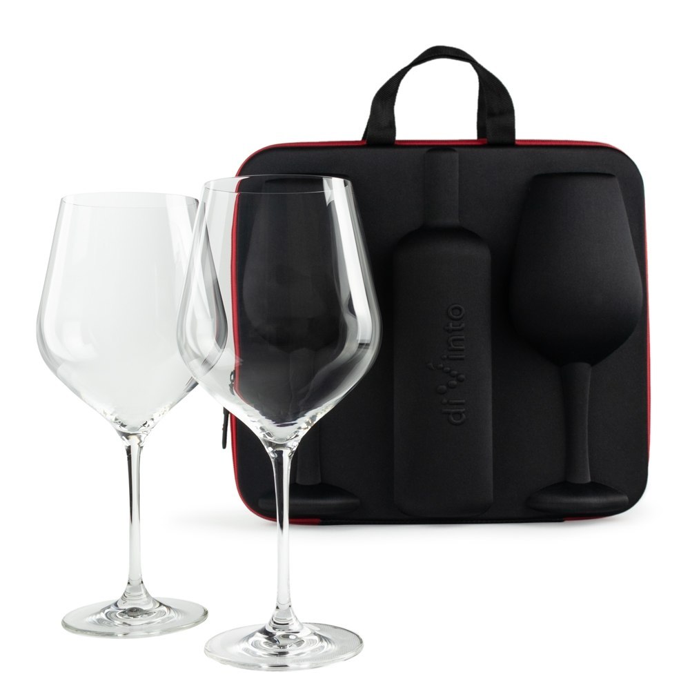 Etui na wino z kieliszkami diVinto Diamond Etui na wino z kieliszkami diVinto Diamond