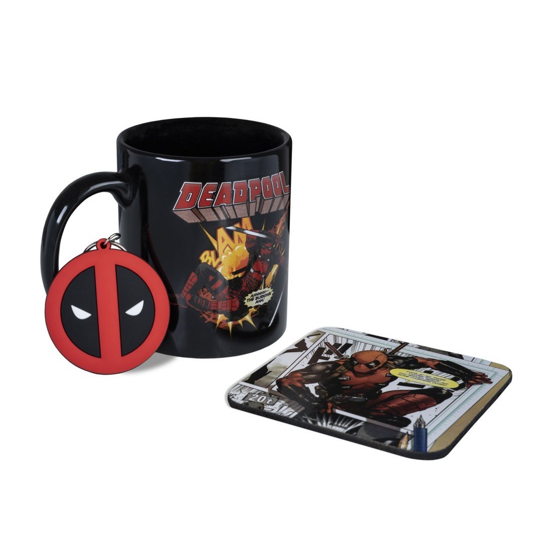 Zestaw prezentowy Deadpool: kubek, podkladka, brelok Zestaw prezentowy Deadpool: kubek, podkladka, brelok