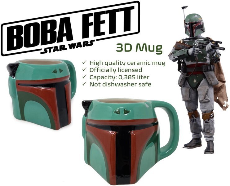 Kubek 3D Gwiezdne Wojny Boba Fett Kubek 3D Gwiezdne Wojny Boba Fett