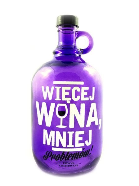 Butla fioletowa - Więcej wina Butla fioletowa - Więcej wina