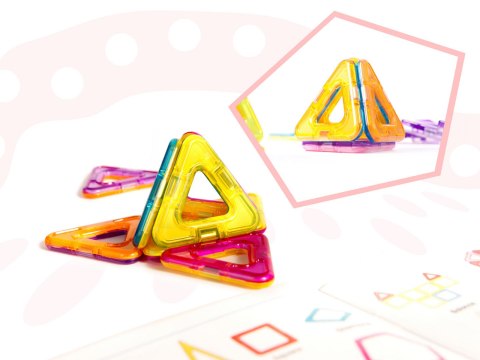 Kolorowe klocki magnetyczne MAGICAL MAGNET 40SZT Kolorowe klocki magnetyczne MAGICAL MAGNET 40SZT