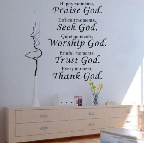 Naklejka dekoracyjna na ściane Praise God - Outlet