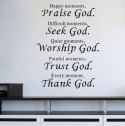 Naklejka dekoracyjna na ściane Praise God - Outlet