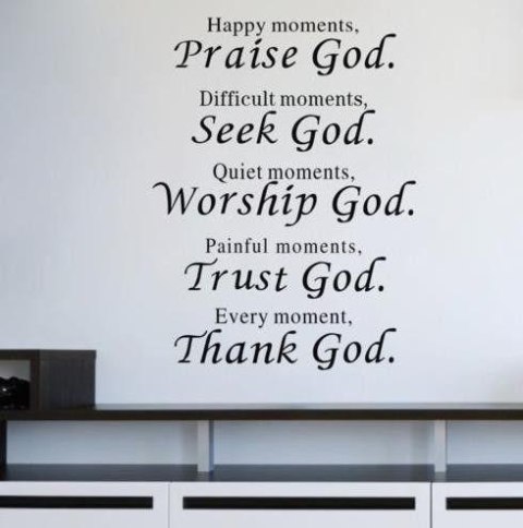 Naklejka dekoracyjna na ściane Praise God - Outlet Naklejka dekoracyjna na ściane Praise God - Outlet