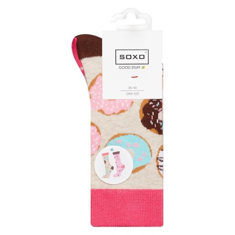 SOXO GOOD STUFF - Skarpetki damskie "Nie do pary - Donut" SOXO GOOD STUFF - Skarpetki damskie "Nie do pary - Donut"