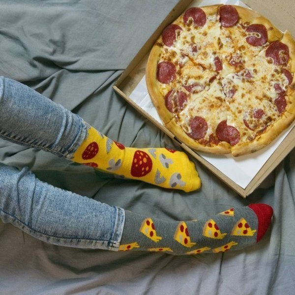 SOXO GOOD STUFF - Skarpetki damskie "Nie do pary - Pizza"