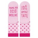 SOXO Życiowe Instrukcje - Skarpetki damskie "Mama ma wolne" SOXO Życiowe Instrukcje - Skarpetki damskie "Mama ma wolne"
