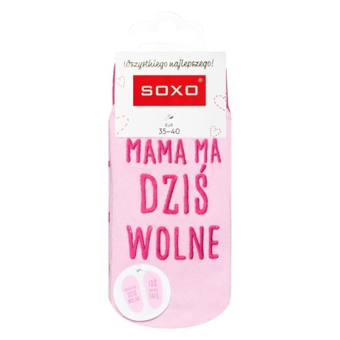 SOXO Życiowe Instrukcje - Skarpetki damskie "Mama ma wolne" SOXO Życiowe Instrukcje - Skarpetki damskie "Mama ma wolne"