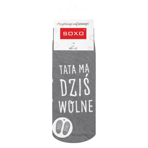 SOXO Życiowe Instrukcje - Skarpetki męskie "Tata ma wolne" SOXO Życiowe Instrukcje - Skarpetki męskie "Tata ma wolne"