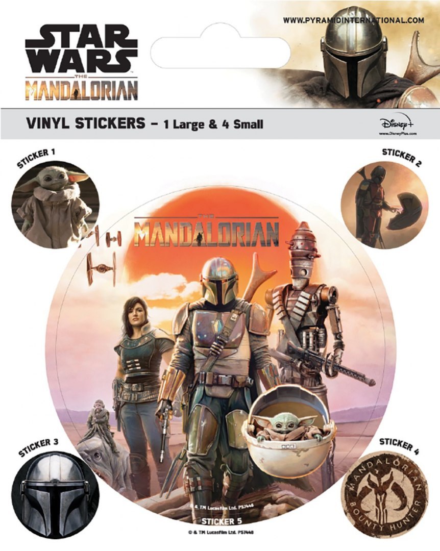 Zestaw naklejek Gwiezdne Wojny Mandalorian (Legacy) - 5 szt Zestaw naklejek Gwiezdne Wojny Mandalorian (Legacy) - 5 szt