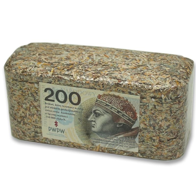Brykiet z pieniędzy - 200 zł Brykiet z pieniędzy - 200 zł