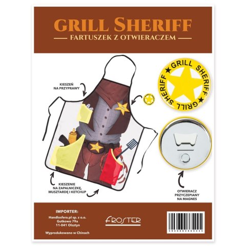 Fartuch i kubek szeryfa dla Taty DZIEŃ OJCA grill Fartuch i kubek szeryfa dla Taty DZIEŃ OJCA grill
