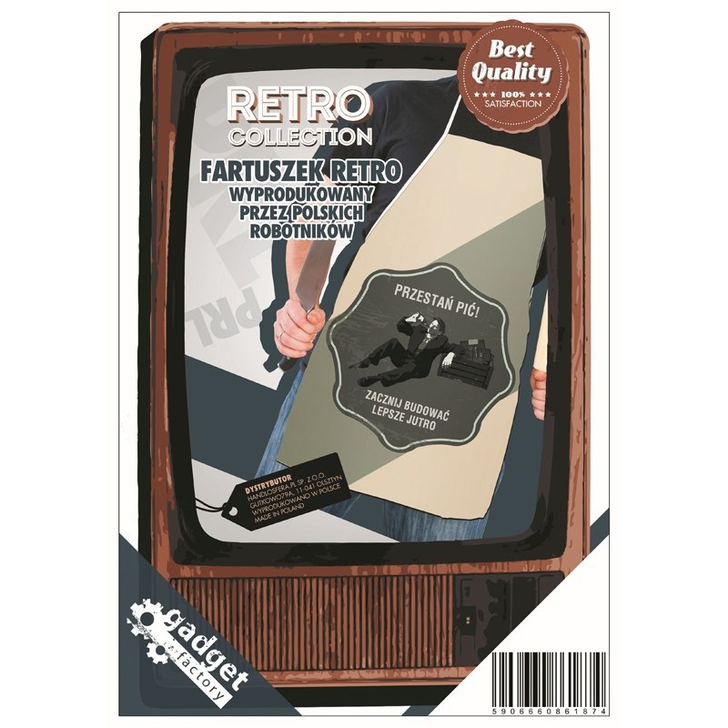 Fartuszek Retro - Przestań pić Fartuszek Retro - Przestań pić