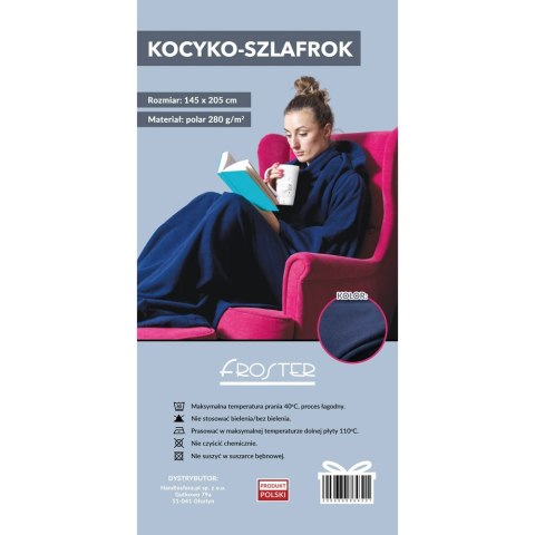 Kocyko-szlafrok - Granatowy Kocyko-szlafrok - Granatowy