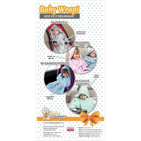 Baby Wrapi - Kocyk z rękawami - Błękitny Baby Wrapi - Kocyk z rękawami - Błękitny