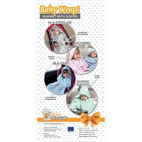 Baby Wrapi - Kocyk z rękawami - Błękitny Baby Wrapi - Kocyk z rękawami - Błękitny