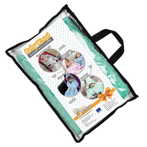 Baby Wrapi - Kocyk z rękawami - Błękitny Baby Wrapi - Kocyk z rękawami - Błękitny
