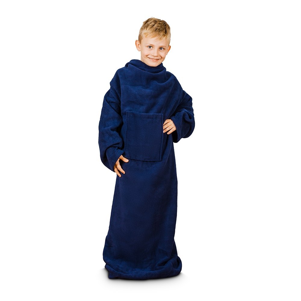 Kocyko-szlafrok Junior - Granatowy Kocyko-szlafrok Junior - Granatowy